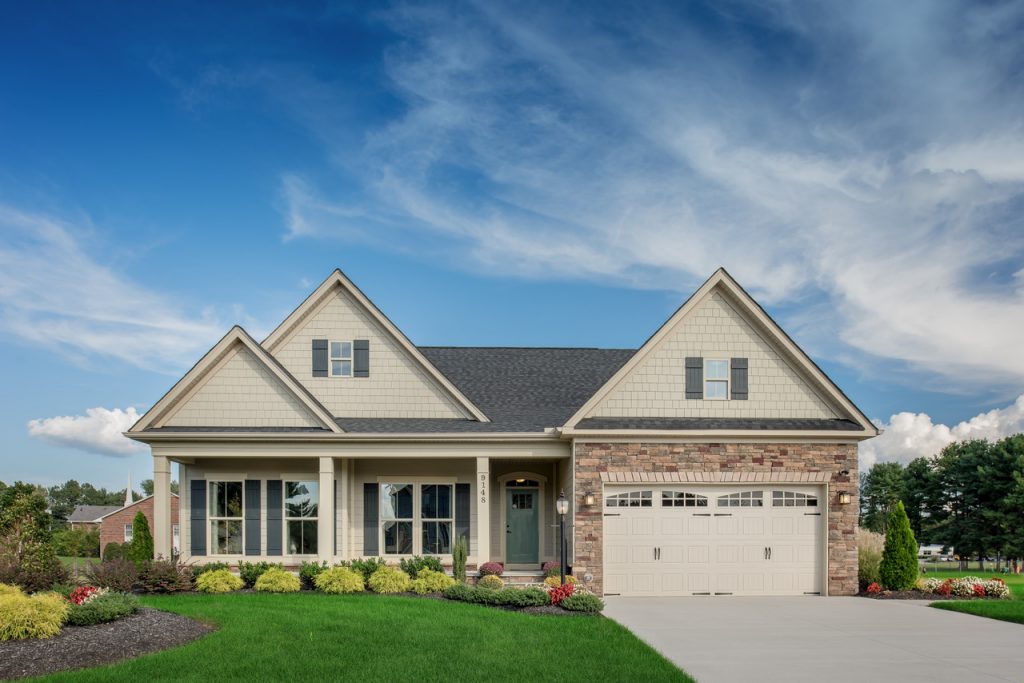 Home Exterior With Stone and Hardie Siding